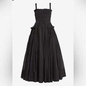 Commense Shirred Pleated Cami Long Dress – Black | Size S